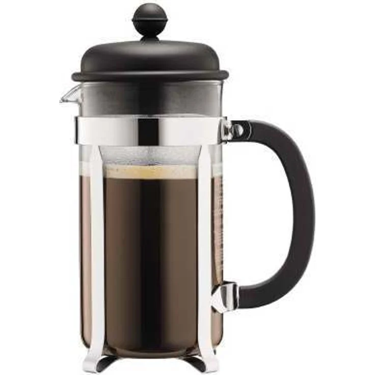 Bodum CAFFETTIERA Kaffeebereiter (French Press System, Permanent Edelstahlfilter, 1,0 liters) schwarz – Bild 1