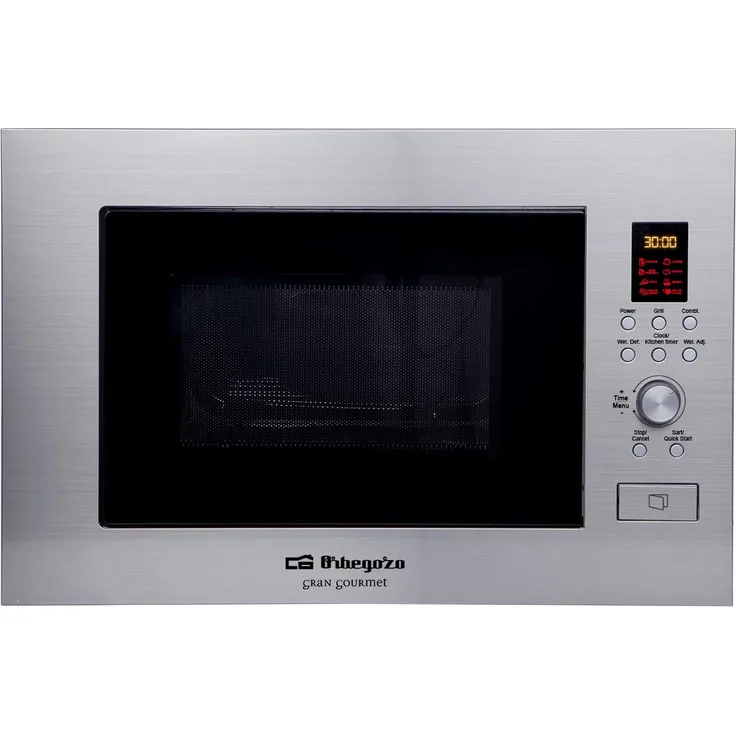 Orbegozo MIG 2330 Mikrowelle mit Grill, Standgerät, 23 Liter Garraum, 800 Watt, Edelstahl