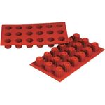 Garcia de Pou Kuchenform Bordelais Ø 3,5X3,5 cm 17,5X30 cm Rot Silikon - 1 Un.