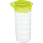 Rotho Shaker Shaker 0.3l mit Deckel und Skala, Kunststoff (PP) BPA-frei, transparent-grün, 0,3l (8,0 x 8,0 x 16,0 cm)