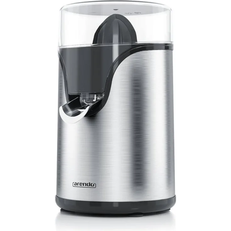 Arendo Zitruspresse elektrisch in Edelstahl CITRUS JUIR 100 W Silber-Schwarz 0,5 L