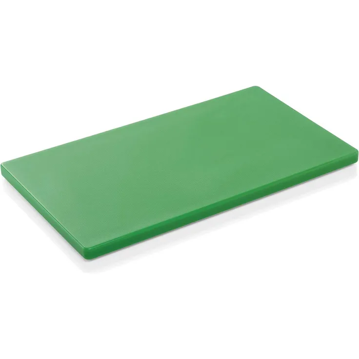 WAS 1830 505 Polyethylen HACCP Schneidbrett mit Rutschhemmenden Füßchen, Grün, 50cm x 30cm x 2cm