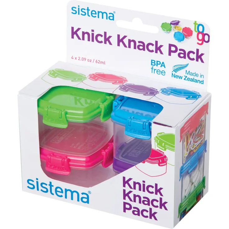 Sistema 21127 Knick Knack Pack, 62 ml, mehrfarbig, 4er-Packung
