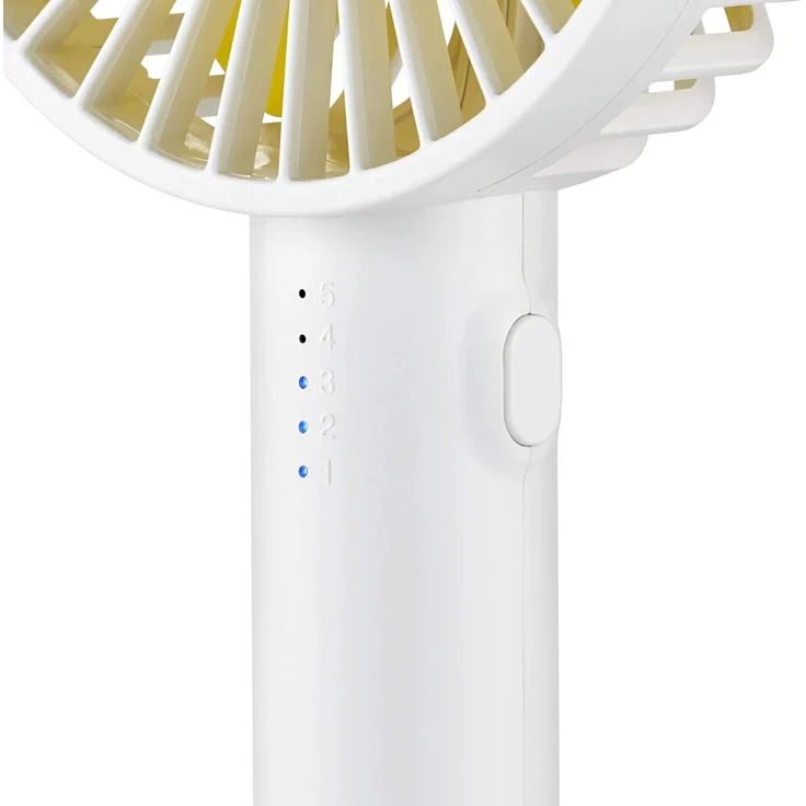 Unold 86620 HANDVENTILATOR Breezy II White, 5-stufige Geschwindigkeitsregelung, LED-Kontrollleuchten und bis zu 8 Stunden Akkubetrieb – Bild 5
