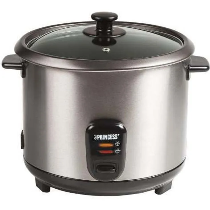 Princess 271950 Reiskocher, 1,8 L Volumen, 700 Watt, schwarz silber