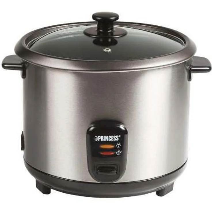 Princess 271950 Reiskocher, 1,8 L Volumen, 700 Watt, schwarz silber