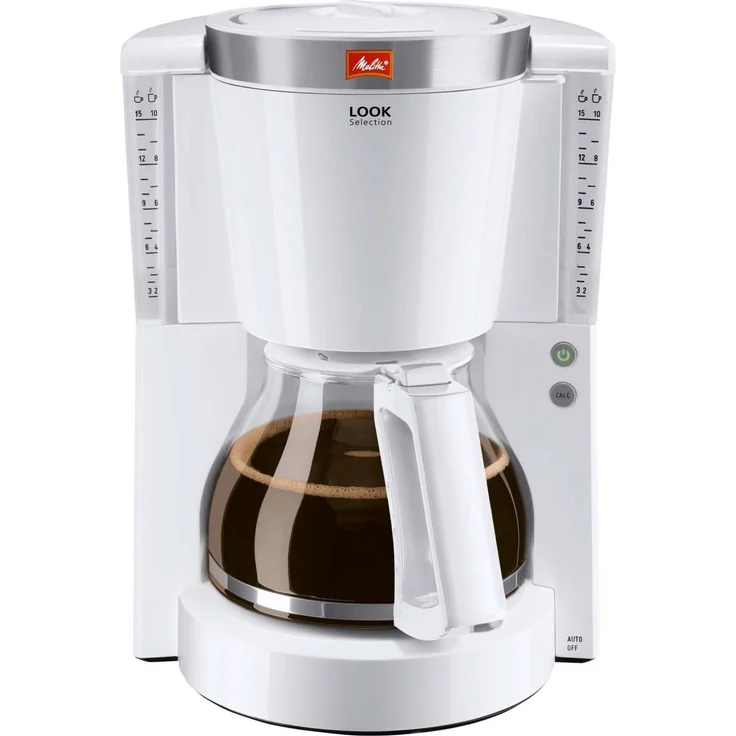 Melitta 1011-04 Look Selection Kaffeefiltermaschine -Aromaselector -Glaskanne weiß – Bild 1