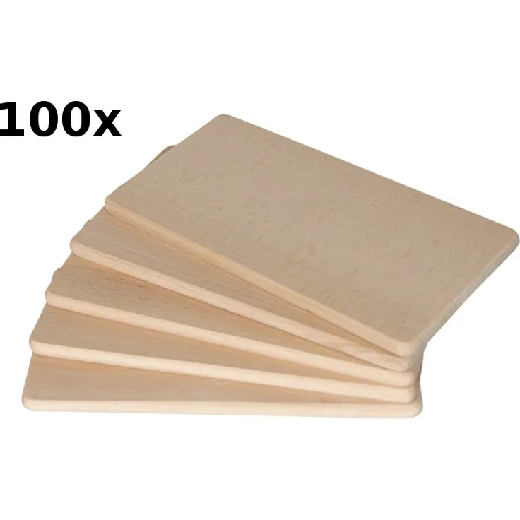 Gravidus 100 Frühstücksbrettchen eckig Holz Buche 22x12x1 cm