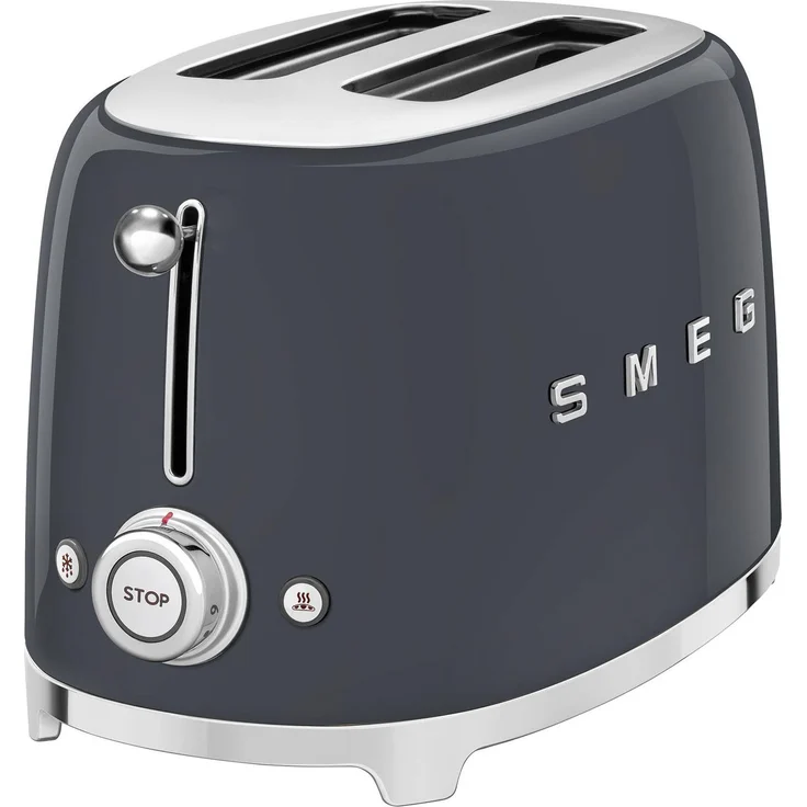 SMEG TSF01 Toaster Doppelschlitztoaster, 950W, 6 Bräunungsstufen, anthrazit – Bild 2