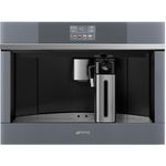Smeg CMS4104 Silberglas Einbau-Kaffeevollautomat, Glasfront mit Edelstahl, TFT-Display, Touchsensoren, mit Milchsystem