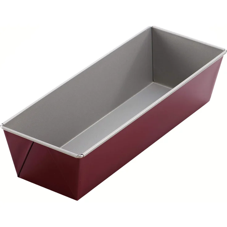 Dr. Oetker Kastenform 30 cm, Backform aus Stahl, Königskuchenform mit zweifarbiger Antihaftbeschichtung (Farbe: grau-rot), Menge: 1 Stück – Bild 2