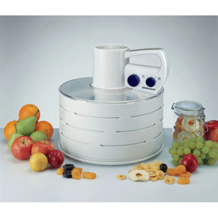 Rommelsbacher Dörrautomat DA 750, 4 Dörretagen aus Kunststoff für Pilze, Obst, Gemüse, Kräuter & mehr, Leistungswahl in 3 Stufen, 12 Stunden Zeitschaltuhr, Überhitzungsschutz, 700 Watt, weiß – Bild 2