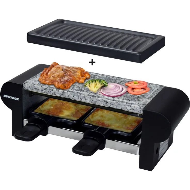Syntrox RAC-350W Raclette-Grill, Antihaftbeschichtet, 350 Watt