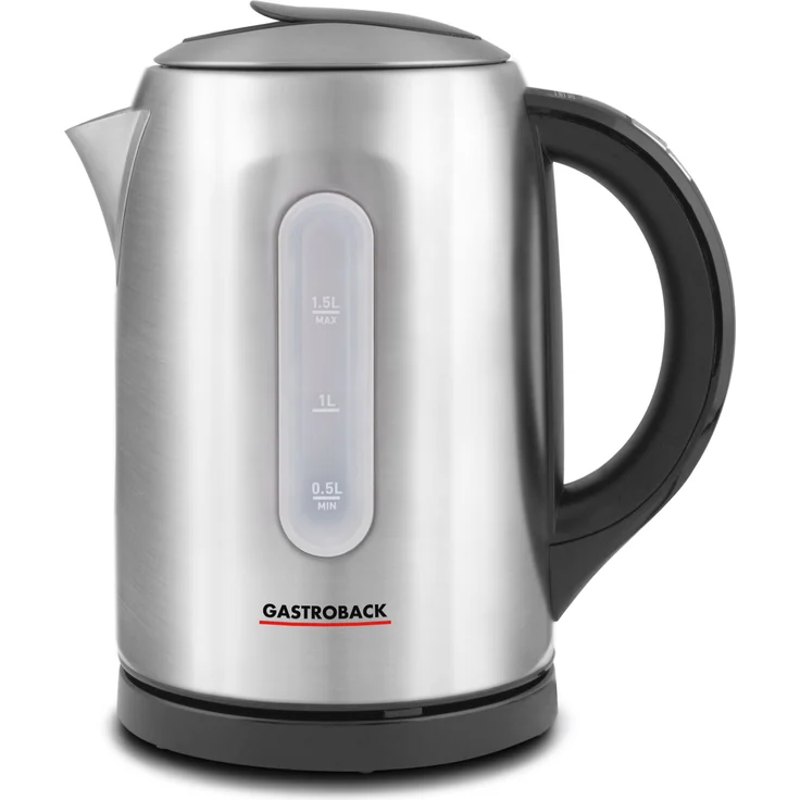 Gastroback 42427 Colour Vision Pro, optische, farbige Temperaturanzeige, Kalkfilter, Warmhaltefunktion Wasserkocher, 18-8 Edelstahl, 1.5 liters, edelstahldesign – Bild 1