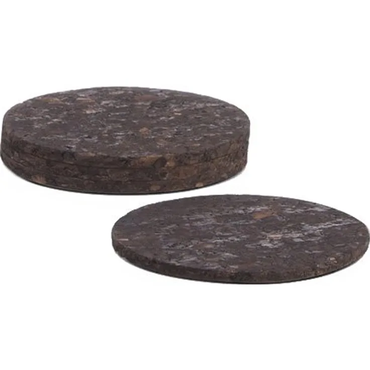 Zeller 2585 Kork-Glasuntersetzer-Set 4-teilig, Durchmesser 9,5 cm, braun