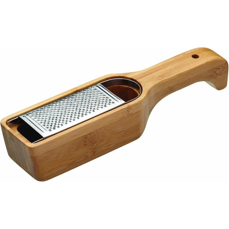 Kitchen Craft Italian Collection Reibe mit Griff, Bambusholz