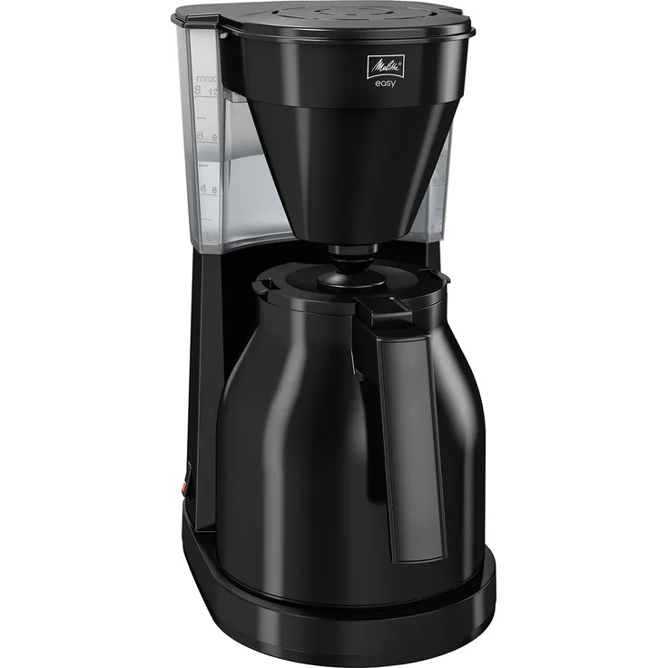 Melitta Easy II Therm 1023-06 Filterkaffeemaschine, für 8 Tassen, mit Isolierkanne, schwarz
