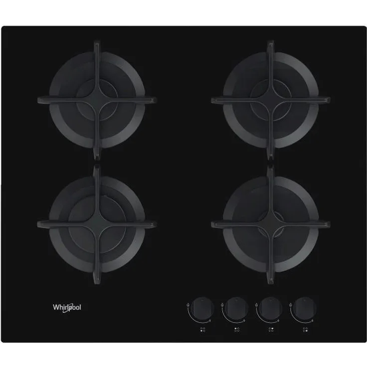 Whirlpool AKT 616-NB Kochfeld Schwarz Integriert 60 cm Gaskochfeld 4 Zone(n)