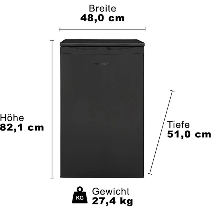 Telefunken CF-34-101-B Gefrierschrank, freistehend, Höhe 82.1 cm, Energieklasse E – Bild 3