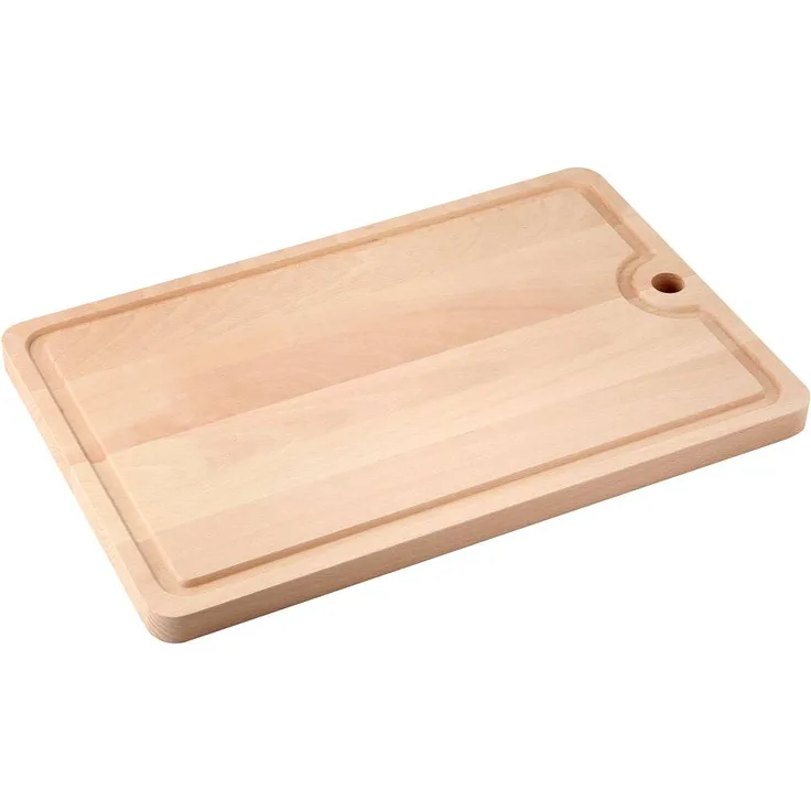 Fackelmann Tranchierbrett, Buche-Schneidbrett, Frühstücks- oder Brotzeitbrett, bruch- und schnittfestes Holz-Brettchen (Farbe: Braun), Menge: 1 Stück