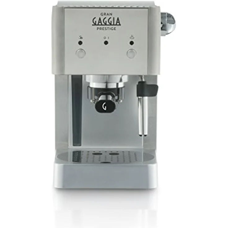 Gaggia RI8427-11 Gran Prestige Siebträger aus Edelstahl mit Panarello, 15 bar Druck, Silber – Bild 2