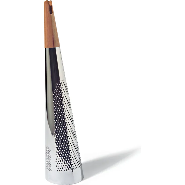 Alessi ''TODO'' Riesengroße Reibe für Käse und Muskatnuß aus Edelstahl und Holz