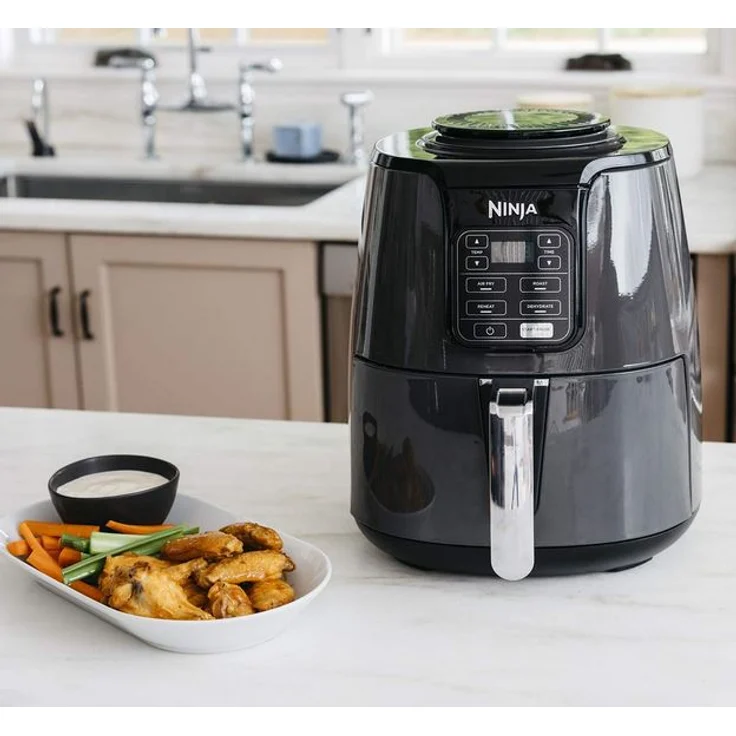 Ninja Air Fryer AF100EU Black, Heißluftfritteuse mit präziser Temperaturregelung, Fritteuse ohne Öl und Fett, 3.8 Liter Fassungsvermögen, 1500 Watt – Bild 2