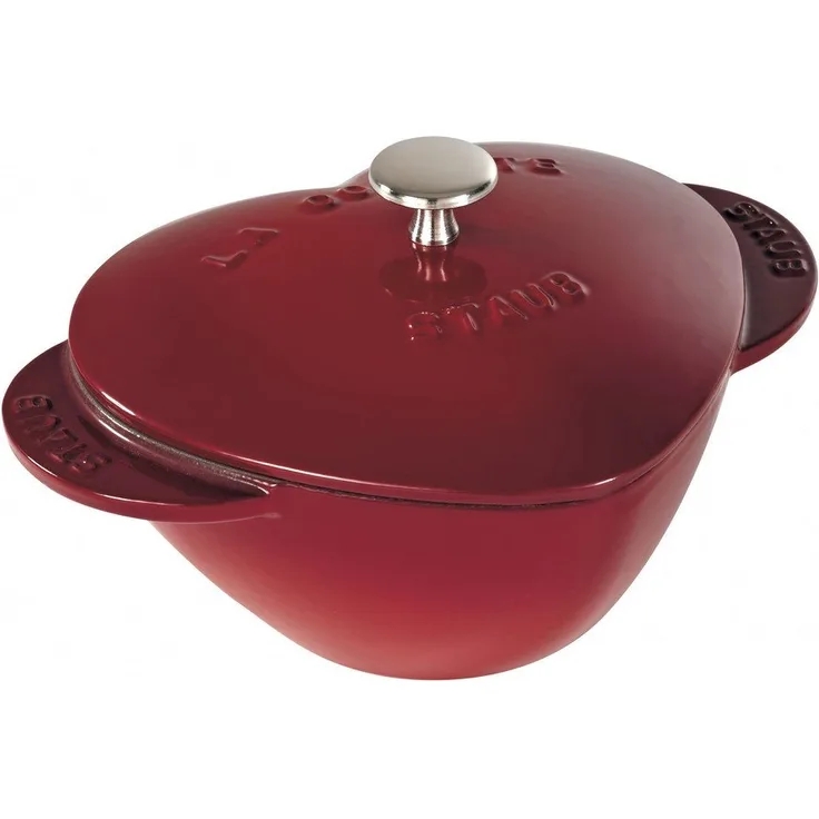 STAUB Kokotte, Herzform, Gusseisen, 1,75 l, Kirschrot