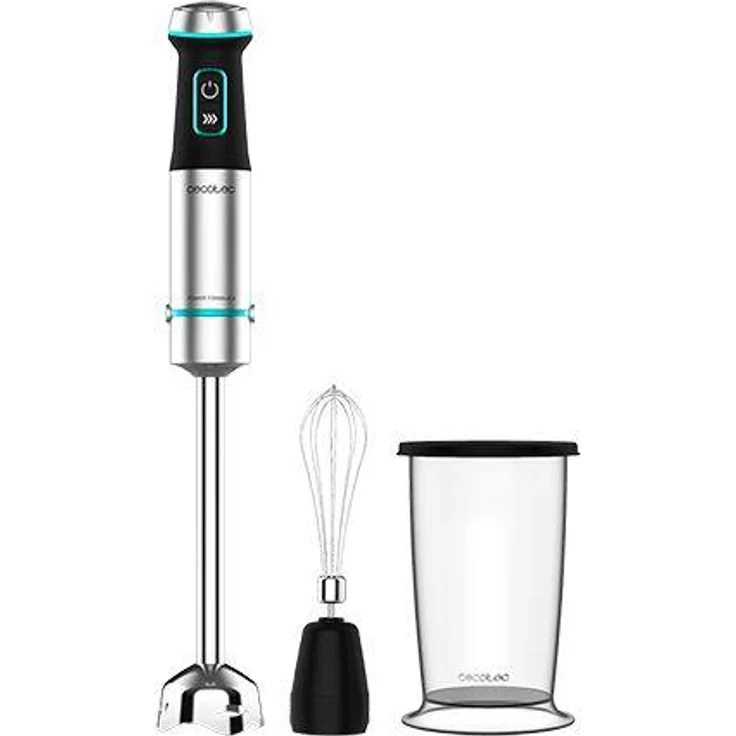 Cecotec Handrührgerät Power TitanBlack 1200 XL Cream Stabmixer 1200 W, 0,8 Liter, inkl. Schneebesen,silber, schwarz – Bild 1
