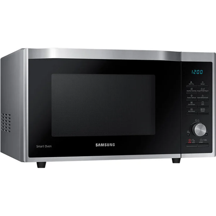 Samsung MC32J7055CT/EG Mikrowelle mit Grill und Heißluft, Standgerät, 32 Liter Garraum, 900 Watt, schwarz silber, Edelstahl  – Bild 1