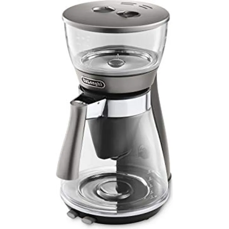 De'Longhi Clessidra ICM 17210 Filterkaffeemaschine, Zubereitung nach ECBC Standards und klassischem Schwallbrühverfahren, Thermostat für ideale Temperatur, bis zu 10 Tassen, 1,25 Liter, silber