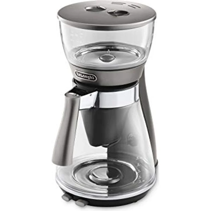 De'Longhi Clessidra ICM 17210 Filterkaffeemaschine, Zubereitung nach ECBC Standards und klassischem Schwallbrühverfahren, Thermostat für ideale Temperatur, bis zu 10 Tassen, 1,25 Liter, silber – Bild 1
