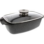 Pradel Excellence 52802M Bräter in Stein-Opti + Glasdeckel 36,5 x 23 x 6,6 cm