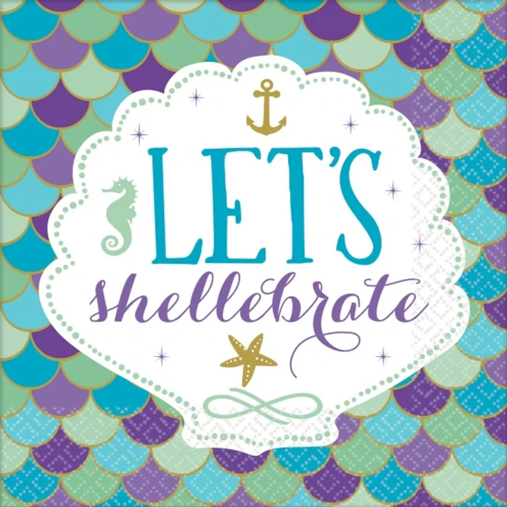 servietten Mermaid Wishes33 x 33 cm 16 Stück