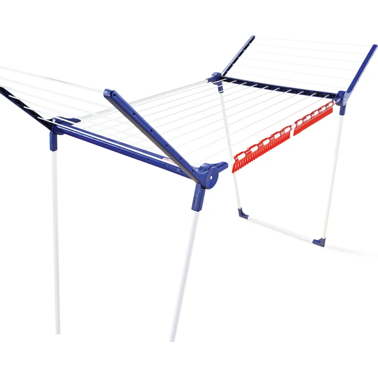 Leifheit Pegasus 180 Solid Wäscheständer mit Flügeln, 18 m Trockenlänge, für 2 WL, inkl. 2 Kleinteilehalter, für drinnen & draußen 81514, energiesparend – Bild 3