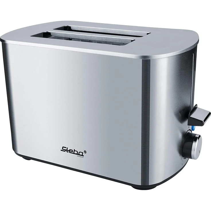 Steba Automatik Toaster TO 20 Inox | Doppel-Schlitztoaster für 2 Scheiben Toast | Anti Fingerprint Gehäuse | 7 Bräunungsstufen einstellbar | 4 Funktionen: Toasten, Auftauen, Aufwärmen, Stoppen – Bild 1