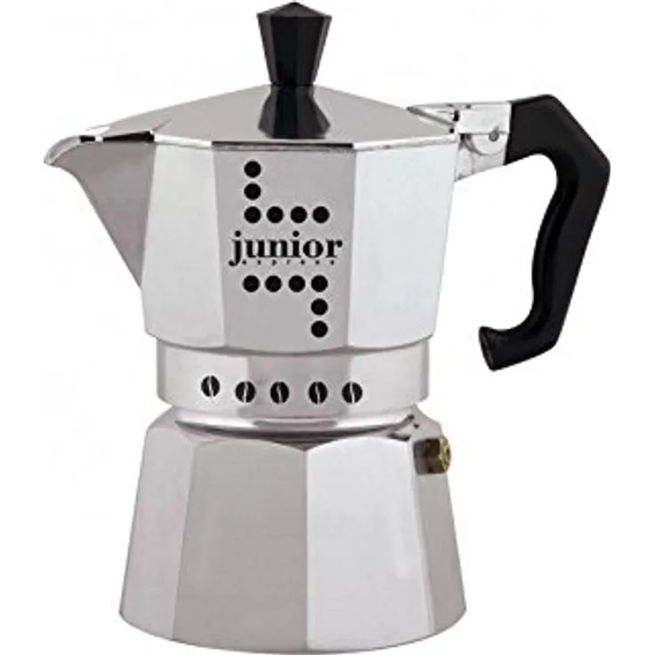 Bialetti Junior Espressokanne, Aluminium, Silber, 1 Tasse