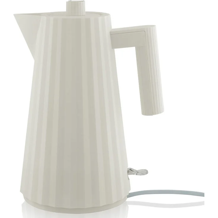 Alessi Plissé MDL06 W elektrischer Wasserkocher, aus thermoplastischem Harz, 2400W, 1,7L, weiß – Bild 1