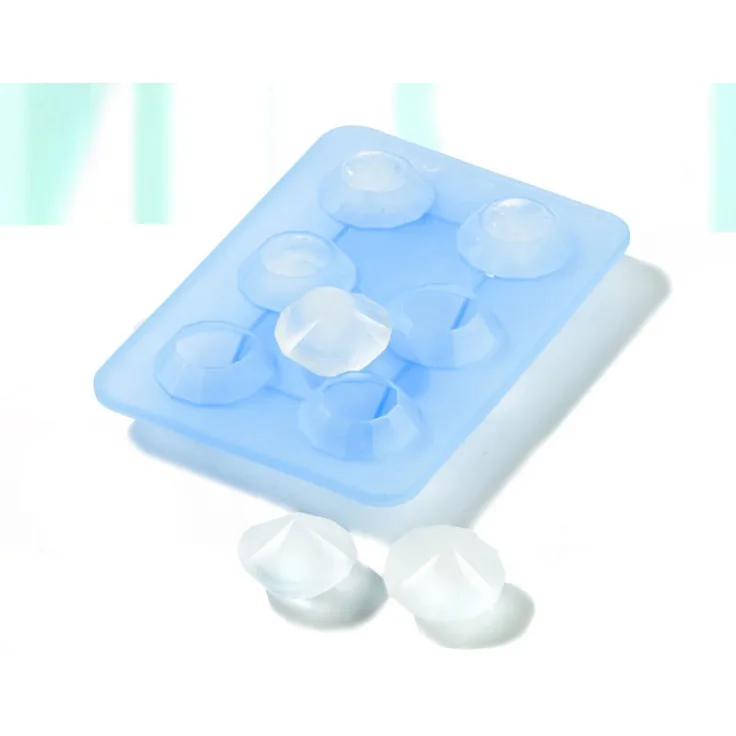 Lurch 10455 Eiswürfelbereiter Diamant für 6 Eisdiamanten (ca. Ø4cm) aus 100% BPA-freiem Platin Silikon, eisblau