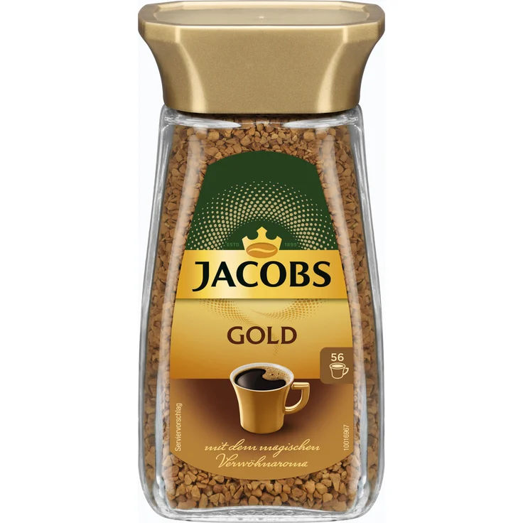 Jacobs Gold, Löslicher Kaffee, Instantkaffee, Instant Kaffee, Löskaffee, Glas, 100 g – Bild 1