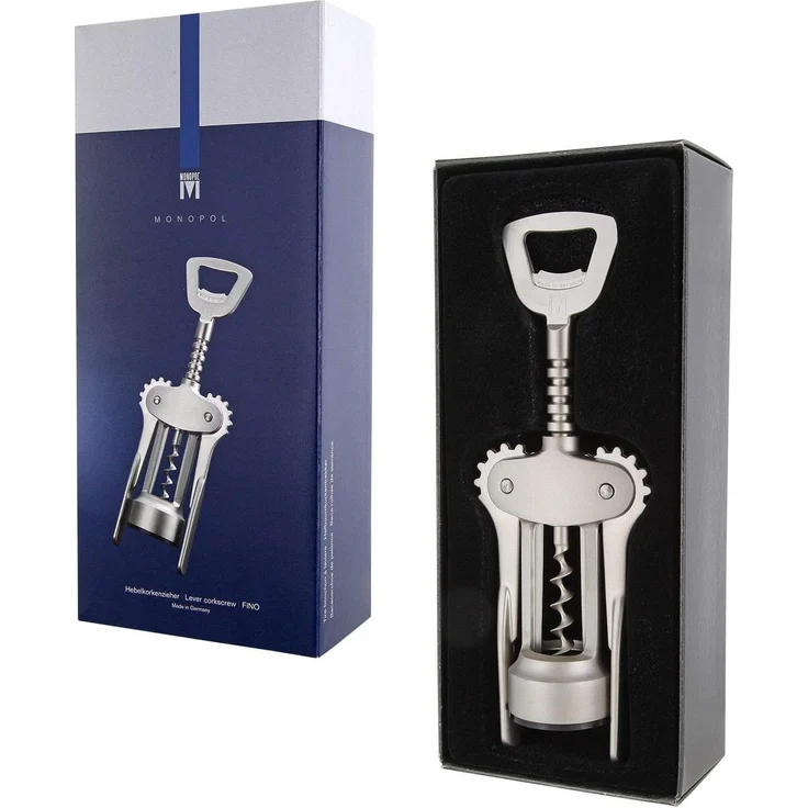 Westmark Hebelkorkenzieher mit Kapselheber, Stahl-Zink-Druckguss, Fino, Edelmattiert, 61605580 – Bild 7