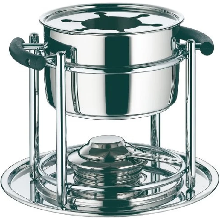 WMF Allegro Fondue-Set, 11-teilig, für 6 Personen, mit Brenner und Gabeln, Cromargan Edelstahl, Fonduetopf induktionsgeeignet, spülmaschinengeeignet – Bild 2