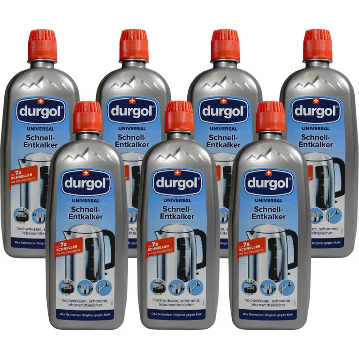 Durgol Universal Schnell Entkalker für Geräte, Armaturen, Oberflächen, Flasche, 7 x 750 ml