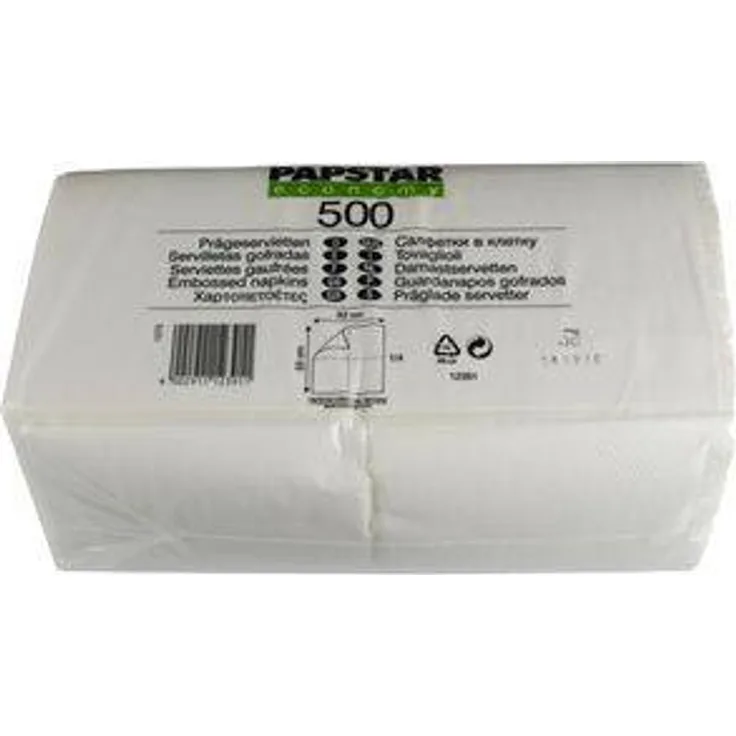 PAPSTAR Servietten, 330 x 330 mm, 1-lagig, weiß
