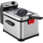 Princess 183001 Edelstahl Fritteuse, 3 Liter Fassungsvermögen, mit Öl, 3490 Watt, Ölfilter und Kaltzonenfunktion