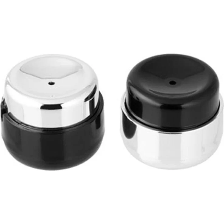 FACKELMANN 5cm Chrom Eilocher, Kunststoff, Schwarz-Silber, 5 cm – Bild 1
