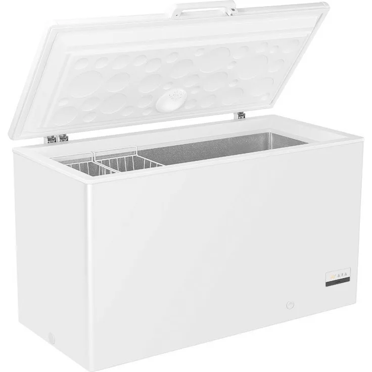 Haier HCE321T Gefriertruhe, freistehend, weiß, Schnellgefrieren, Breite 141 cm, Energieklasse D