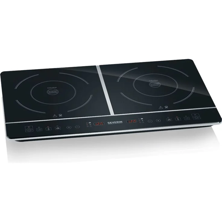 Severin DK 1031, Doppelkochplatte, Induktion, Betriebsart elektrisch, Breite 59 cm, Material Glaskeramik, 10 Leistungsstufen, schwarz – Bild 1