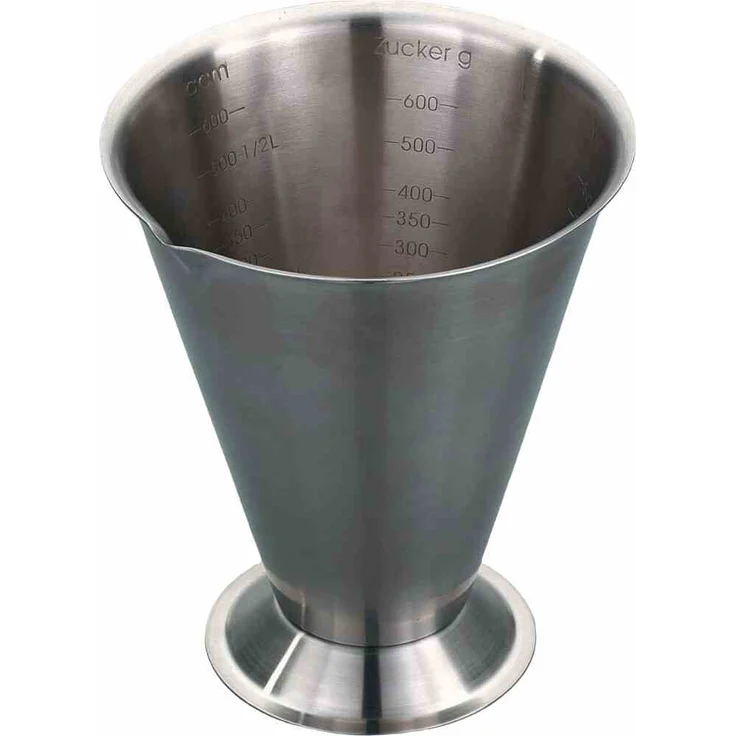 GSD 32031 Messbecher 0,75L Edelstahl matt mit Fuß – Bild 1