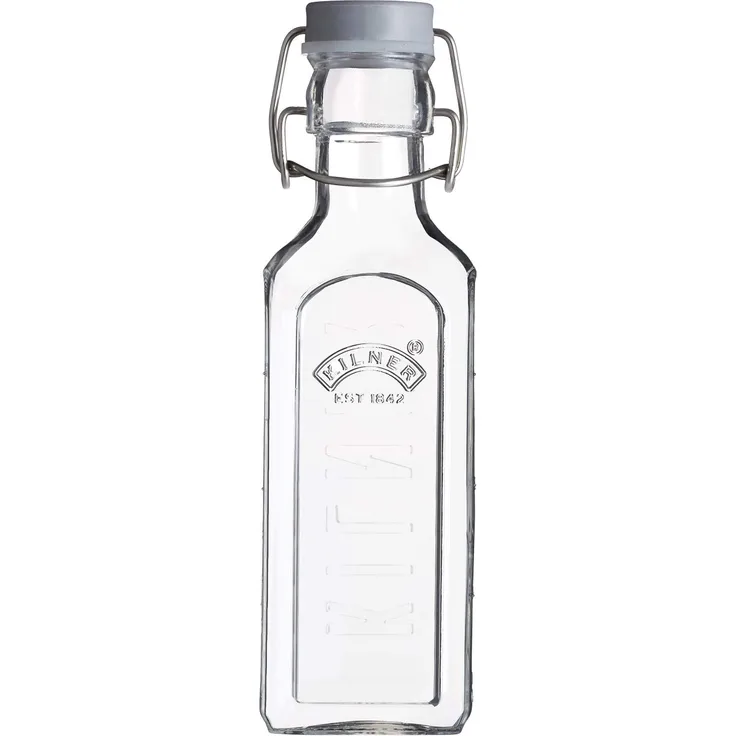Kilner Glasflasche mit Bügelverschluß, eckig, 300 ml Einmachglas, Glas, Transparent